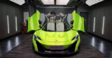 McLaren 650S Upgrade 675LT Partial Carbon Fiber Body Kit Front Bumper Rear Diffuser Spoiler Side Skirt Bonnet