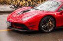 Ferrari 488 Upgrade MI Style Partial Carbon Fiber Body Kit Front Bumper Rear Bumper Side Skirt Spoiler Front Bonnet Air Side Vents