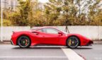 Ferrari 488 Upgrade MI Style Partial Carbon Fiber Body Kit Front Bumper Rear Bumper Side Skirt Spoiler Front Bonnet Air Side Vents