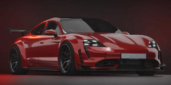 Porsche Taycan Upgrade PD Wide Body Kit Front Bumper Side Skirt Diffuser Spoiler Front Fender Widening Rear Fender Widening