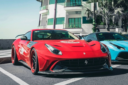 Ferrari F12 Upgrade DKDM Style Wide Body Partial Carbon Fiber Body Kit Front Bumper Rear Bumper Side Skirt Spoiler Bonnet Front Fender Rear Fender