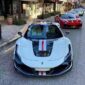 Ferrari F8 Upgrade HV Style Carbon Fiber Body Kit Front Lip Rear Diffuser Side Skirt Spoiler Bumper Cover