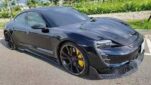 Porsche Taycan Upgrade MS Carbon Fiber Body Kit Front Lip Side Skirt Diffuser Front Bumper Vents Mirror Cover