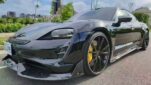 Porsche Taycan Upgrade MS Carbon Fiber Body Kit Front Lip Side Skirt Diffuser Front Bumper Vents Mirror Cover