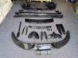 Porsche Taycan Upgrade MS Carbon Fiber Body Kit Front Lip Side Skirt Diffuser Front Bumper Vents Mirror Cover