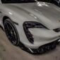 Porsche Taycan Upgrade MS Carbon Fiber Body Kit Front Lip Side Skirt Diffuser Front Bumper Vents Mirror Cover