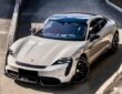 Porsche Taycan Upgrade MS Carbon Fiber Body Kit Front Lip Side Skirt Diffuser Front Bumper Vents Mirror Cover