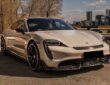 Porsche Taycan Upgrade MS Carbon Fiber Body Kit Front Lip Side Skirt Diffuser Front Bumper Vents Mirror Cover