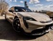 Porsche Taycan Upgrade MS Carbon Fiber Body Kit Front Lip Side Skirt Diffuser Front Bumper Vents Mirror Cover