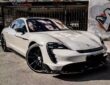Porsche Taycan Upgrade MS Carbon Fiber Body Kit Front Lip Side Skirt Diffuser Front Bumper Vents Mirror Cover