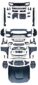 Mercedes-Benz W206 C-Class Upgrade C63 Style Wide Body Kit Front Bumper Rear Diffuser Fender Spoiler Side Skirt Front Bumper Associate Rear Bumper Associate Grill