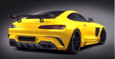 Mercedes-Benz C190 AMG-GT 2Door Upgrade SP Style Carbon Fiber Body Kit Front lip Diffuser Side Skirt Spoiler