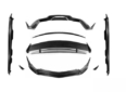 Mercedes-Benz C190 AMG-GT 2Door Upgrade RZ Style Carbon Fiber Body Kit Front lip Diffuser Side Skirt Spoiler
