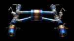 Ferrari F8 Upgrade Style 2 High Quality High Corrosion Resistance Extreme Light Weight High Heat Resistance Titanium Alloy Exhaust System