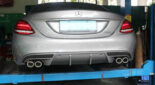 Mercedes-Benz W205 C-Class Upgrade BBS Style Body Kit Front Lip Diffuser Exhaust Tips