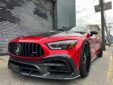 Mercedes-Benz C190 AMG-GT 4Door Upgrade TC Style Body Kit Front Lip Side Skirt Spoiler Diffuser Rear Bumper Vents Front Bumper Vents Bonnet